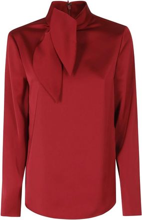 Emporio Armani Dames, Blouses & Shirts, Rood, Maat: XS Satijn