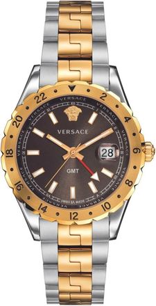 Versace Hellenyium GMT - Heren - Horloges - Veelkleurig - ONE Size - Tweed - Accessoires