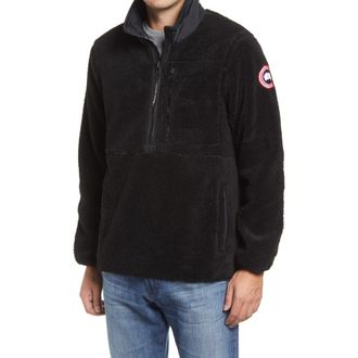 Canada Goose Renfrew Fleece Half Zip Pullover in Black - Noir at Nordstrom, Size Small