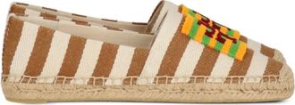 Tory Burch Gestreepte espadrilles - Bruin