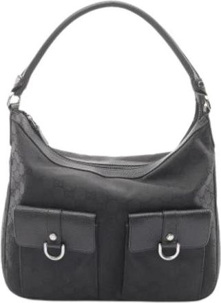 Gucci Pre-owned Schoudertas - Dames - Vintage Schoudertas - Zwart - ONE Size - Leer - Vintage