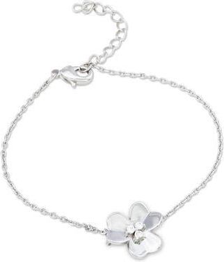 Savvy Cie Jewels Clover Station Bracelet in White at Nordstrom Rack