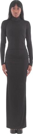 Aniye By Fleur Back Tear Lange Jurk - Dames - Avondkleed - Zwart - M - Polyester - Kleedjes