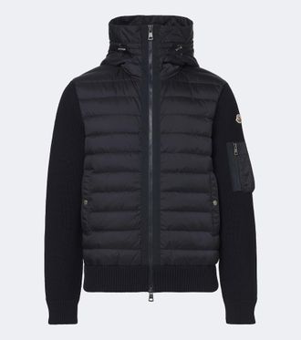 Moncler Permanent paneled wool-blend jacket