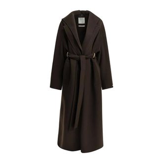 Sportmax Olmo Wool Coat - Coats - Mujer - Marr&oacute;n - 2XS