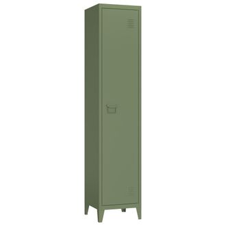 Happy Garden Armario de metal verde caqui 180cm 1 puerta