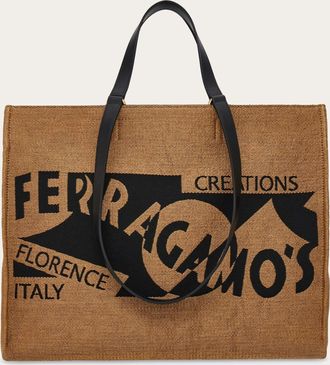 Ferragamo Women Tote bag with logo (XL) Orange