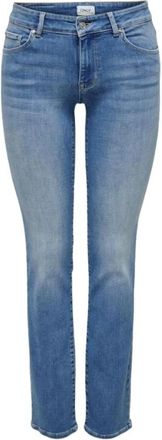 Only Regular Fit Katoen Stretch Jeans - Dames - Slim Fit Jeans - Blauw - W25 L32 - Katoen - Jeans