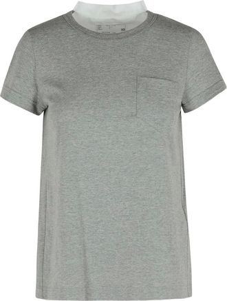 sacai Katoenen T-shirt - Grijs