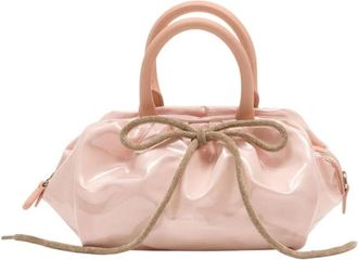 Simone Rocha Mini Tas met Gathered Handvat - Dames - Handtassen - Roze - ONE Size - Katoen - Tassen
