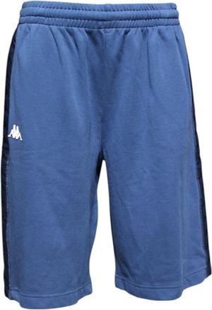 Kappa Slim Fit French Terry Shorts met Logo Print - Heren - Korte Broeken - Blauw - XS - Korte Broeken