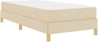 vidaXL Cama Tipo Box Spring Crema, Marr&oacute;n 90 X 190 Cm Vidaxl
