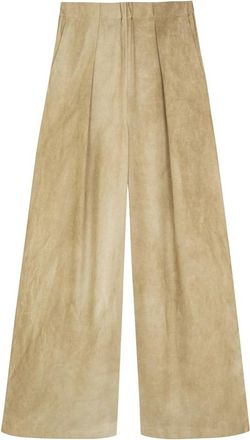 Cortana Wijde broek - Dames - Wijde Broeken - Geel - XL - Broeken