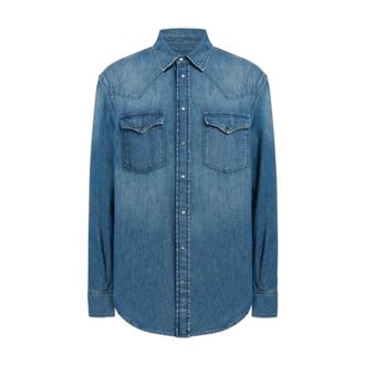 Dondup Denim Shirts, male, Blue, Size: 2XL Denim Shirt