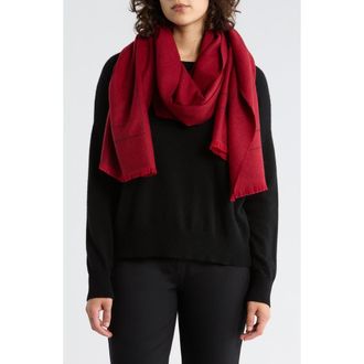 Ted Baker Contrast Stitch Border Scarf in Red at Nordstrom Rack