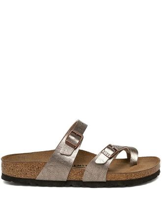 Birkenstock Mayari metallic double-buckle sandals - Neutrals