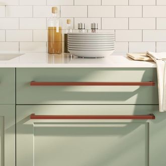 Berkfield Home Cabinet Handles 20 pcs Bronze 480 mm Stainless Steel in Brown