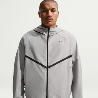 Nike Mens Tech Shori Knit Full-Zip Windrunner Jacket in Grey | IF1345-009
