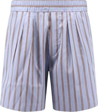 Tom Ford Casual Shorts, male, Multicolor, Size: W30 Regular Stripe Silk Jacquard Pleated Lounge Shorts