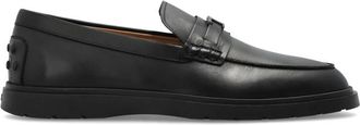 Tod's Mocasines de Piel con Logo Met&aacute;lico - Shoes - Hombre - Negro - 41 1/2 EU