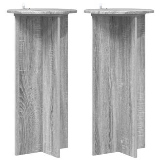 vidaXL Soporte De Plantas 2 Pcs Gris Sonoma 40 X 40 X 80 Cm Vidaxl