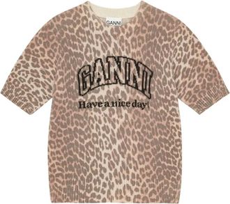 Ganni Mujer, Camisetas, Marr&oacute;n, Talla: S