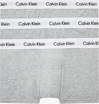 Calvin Klein 3 Pack Low Rise Trunks - Cotton Stretch