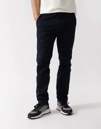 Lacoste Mens Lacoste Slim Fit Stretch Cotton Mens Chinos - Abysm HDE - Black - Size: 38/32