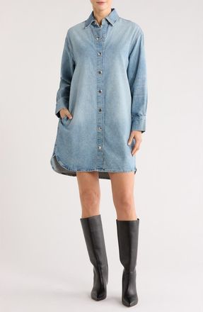 DL1961 Faye Long Sleeve Denim Dress in Aged Mid at Nordstrom Rack, Size X-Small
