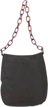 Prada Pre-owned Shoulder Bags, female, Brown, Size: ONE SIZE Pre-owned Vintage Nylon Shoulder Bag