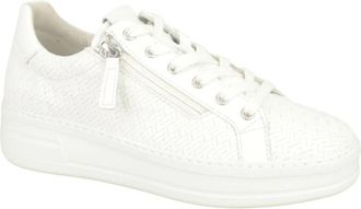 Gabor Wit Print Sneaker N.+Tiret DZ. - Dames - Sneakers - Wit - 33 1/2 EU - Schoenen