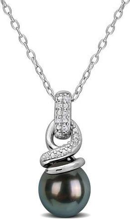 Delmar Cultured Tahitian Pearl Pendant Necklace in Black at Nordstrom Rack