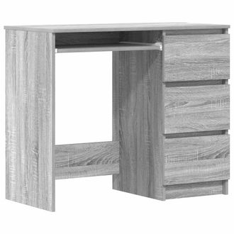 vidaXL Vidaxl - Escritorio De Madera Contrachapada Gris Sonoma 90x45x76 Cm