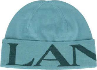 Lanvin Wool Beanie - Dames - Hoeden - Groen - ONE Size - Wol - Accessoires