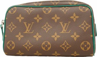 Louis Vuitton Brown Green Clutch Bag (Pre-Owned)
