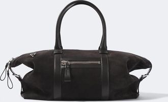 Tom Ford Borsa da viaggio Buckley in suede con pelle