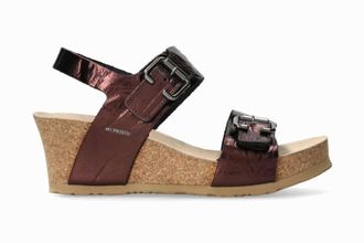 Mephisto Womens Lissandra Lightweight Walking Wedge Sandal In Chianti