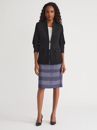 Misook Tailored LuxeStretch Ponte Blazer in Black at Nordstrom, Size Xx-Large