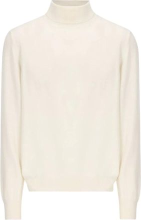 Tagliatore Truien & Vesten, Heren, Wit, XL, Wol, Miles Rolkraag Trui