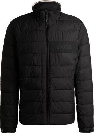 BOSS Water-repellent regular-fit jacket with logo detail