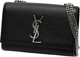 Saint Laurent Pre-owned Vintage Schoudertas - Dames - Vintage Schoudertas - Zwart - ONE Size - Leer - Vintage