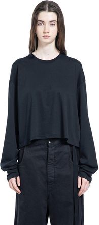 Ann Demeulemeester Nikita Relax Fit boxy cropped T-shirt met It Reminded Me Of Us-print
