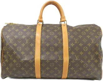Louis Vuitton Monogram Marron Coated Canvas Boston Bag (Pre-Owned)