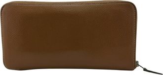 Hermès Brown Camel Leather Long Wallet (Bi-Fold) (Pre-Owned)