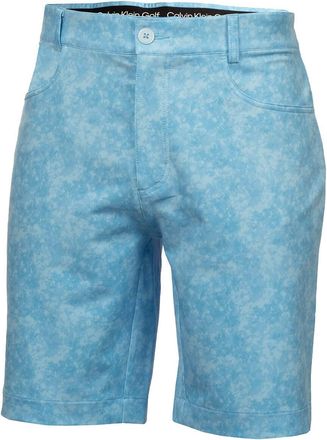 Calvin Klein Mens Printed Golf Shorts - Boysenberry Blue - 36 Waist