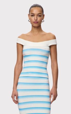 H&eacute;rve L&eacute;ger The Jessi Top in Sky Ombre at Nordstrom, Size Xx-Small