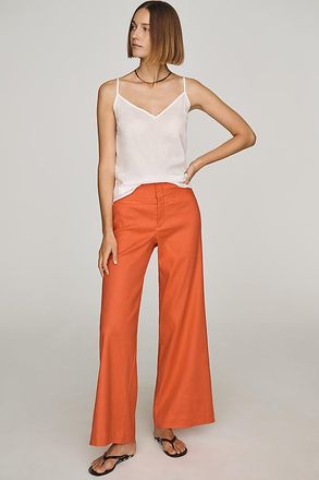 Maeve European Linen Stretch High Rise Trousers Pants