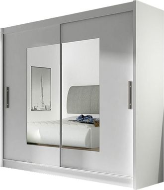 Mirjan24 Mobilier1 - Armario Closico 106, Blanco, 215x180x58cm, Puertas De Armario: Correderas, N&uacute;mero De Estantes: 0