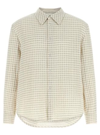 S&eacute;fr Light Beige Check Shirt