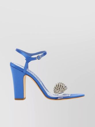 Manolo Blahnik satin jewel-embellished sandals
